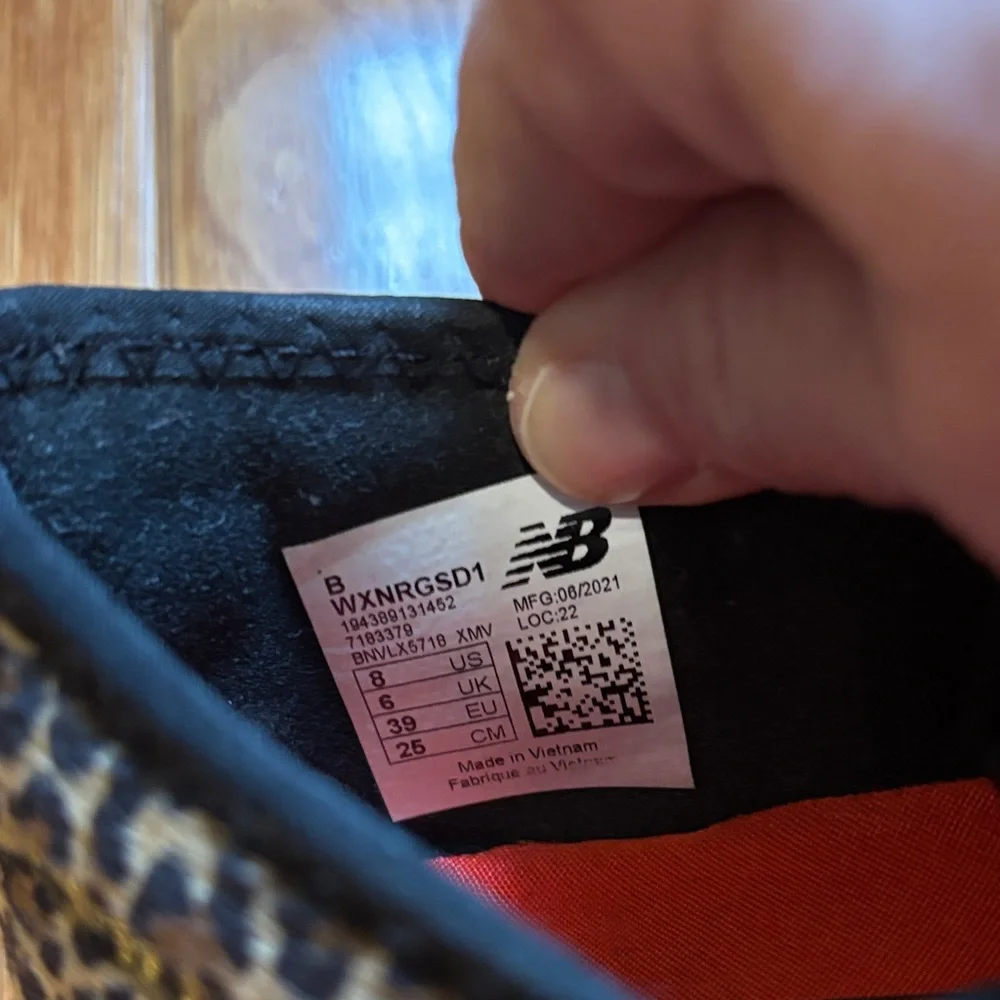 New Balance Black and Leopard slip-on Women's Sneakers, 8 - Picture 4 of 13